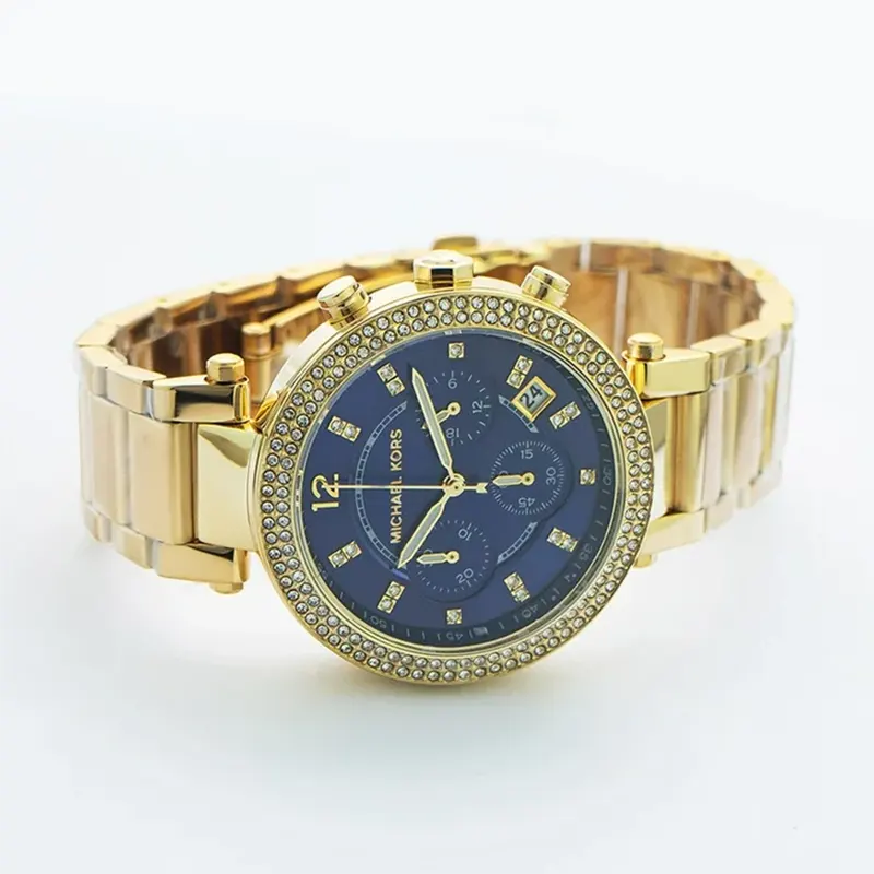 Michael Kors Parker Chronograph Blue Dial Ladies Watch- MK6262